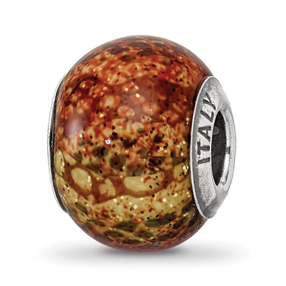 Kazi Luxury Silver Reflections Lt Brown Python Gl… - image 1